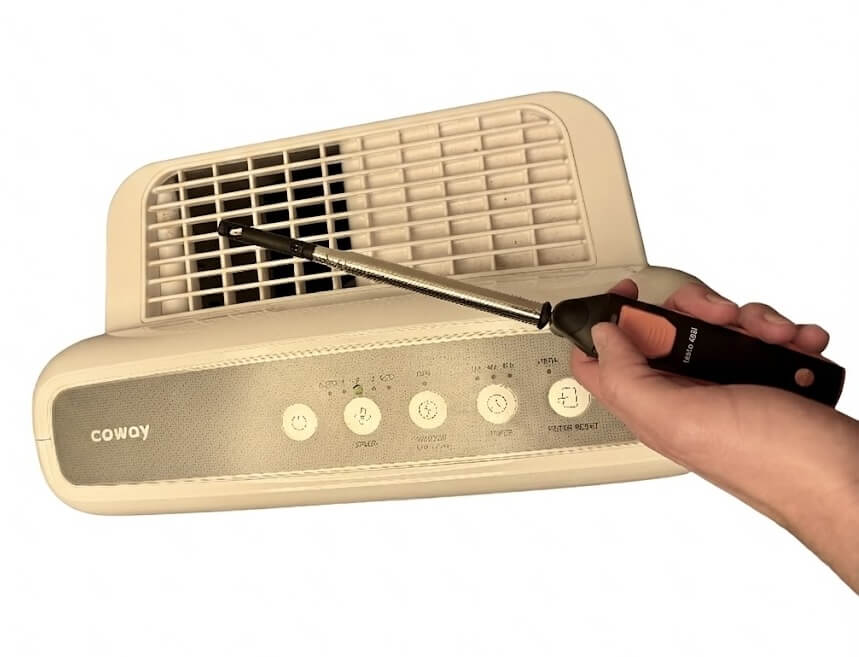 Testo 405i anemometer measuring Coway Airmega 200M